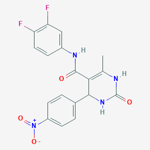 N-(3,4-difluorophenyl)-6-methyl-4-(4-nitrophenyl)-2-oxo-3,4-dihydro-1H-pyrimidine-5-carboxamide