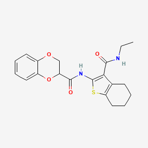 N-[3-(ethylcarbamoyl)-4,5,6,7-tetrahydro-1-benzothiophen-2-yl]-2,3-dihydro-1,4-benzodioxine-2-carboxamide