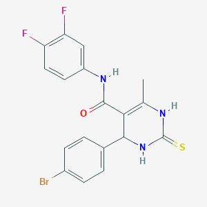 4-(4-bromophenyl)-N-(3,4-difluorophenyl)-6-methyl-2-thioxo-1,2,3,4-tetrahydro-5-pyrimidinecarboxamide