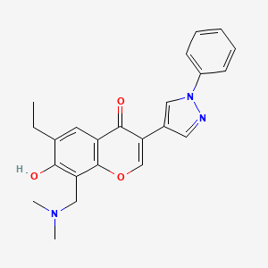 8-[(dimethylamino)methyl]-6-ethyl-7-hydroxy-3-(1-phenyl-1H-pyrazol-4-yl)-4H-chromen-4-one