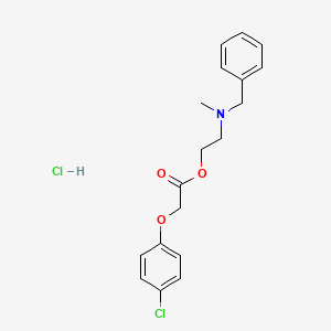 molecular formula C18H21Cl2NO3 B3963322 2-[Benzyl(methyl)amino]ethyl 2-(4-chlorophenoxy)acetate;hydrochloride 