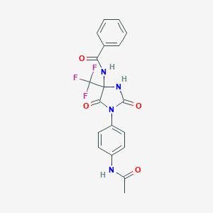 N-[1-[4-(acetylamino)phenyl]-2,5-dioxo-4-(trifluoromethyl)-4-imidazolidinyl]benzamide