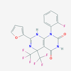 1-(2-fluorophenyl)-7-(2-furyl)-5,5-bis(trifluoromethyl)-5,8-dihydropyrimido[4,5-d]pyrimidine-2,4(1H,3H)-dione