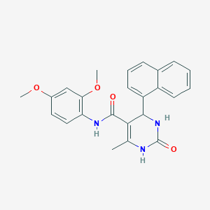 molecular formula C24H23N3O4 B3963453 N-(2,4-dimethoxyphenyl)-6-methyl-4-(naphthalen-1-yl)-2-oxo-1,2,3,4-tetrahydropyrimidine-5-carboxamide 