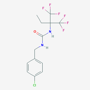 molecular formula C13H13ClF6N2O B396372 N-[1,1-bis(trifluoromethyl)propyl]-N'-(4-chlorobenzyl)urea 
