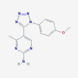 molecular formula C13H13N7O B396374 5-[1-(4-methoxyphenyl)-1H-tetraazol-5-yl]-4-methyl-2-pyrimidinamine 