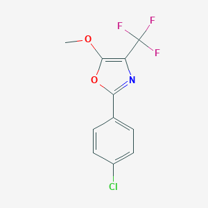 molecular formula C11H7ClF3NO2 B396383 2-(4-Chlorophenyl)-5-methoxy-4-(trifluoromethyl)-1,3-oxazole 