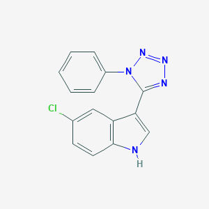 molecular formula C15H10ClN5 B396387 5-chloro-3-(1-phenyl-1H-tetraazol-5-yl)-1H-indole 