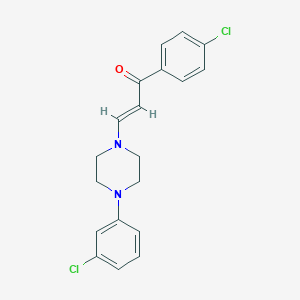 molecular formula C19H18Cl2N2O B396388 1-(4-Chlorophenyl)-3-[4-(3-chlorophenyl)-1-piperazinyl]-2-propen-1-one 