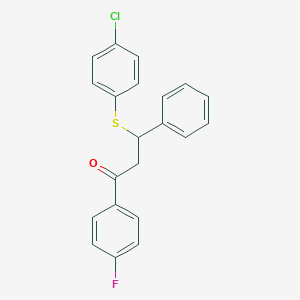 3-[(4-Chlorophenyl)sulfanyl]-1-(4-fluorophenyl)-3-phenyl-1-propanone