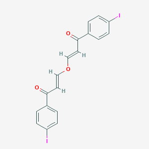 molecular formula C18H12I2O3 B396418 1-(4-Iodophenyl)-3-{[3-(4-iodophenyl)-3-oxoprop-1-enyl]oxy}prop-2-en-1-one 