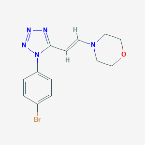 molecular formula C13H14BrN5O B396419 4-{2-[1-(4-bromophenyl)-1H-tetraazol-5-yl]vinyl}morpholine 