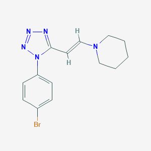 molecular formula C14H16BrN5 B396420 1-{2-[1-(4-bromophenyl)-1H-tetraazol-5-yl]vinyl}piperidine 
