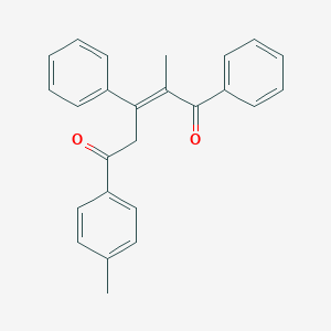 molecular formula C25H22O2 B396429 2-Methyl-5-(4-methylphenyl)-1,3-diphenyl-2-pentene-1,5-dione 