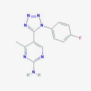5-[1-(4-fluorophenyl)-1H-tetraazol-5-yl]-4-methyl-2-pyrimidinylamine