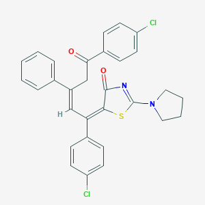 5-[1,5-Bis-(4-chloro-phenyl)-5-oxo-3-phenyl-pent-2-enylidene]-2-pyrrolidin-1-yl-thiazol-4-one