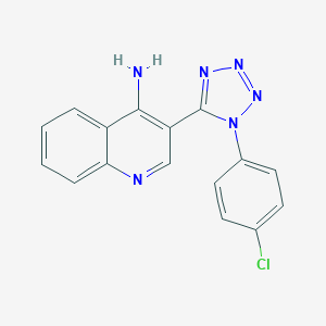molecular formula C16H11ClN6 B396445 3-[1-(4-chlorophenyl)-1H-tetraazol-5-yl]-4-quinolinylamine 