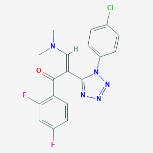 2-[1-(4-chlorophenyl)-1H-tetraazol-5-yl]-1-(2,4-difluorophenyl)-3-(dimethylamino)-2-propen-1-one