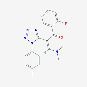 3-(dimethylamino)-1-(2-fluorophenyl)-2-[1-(4-methylphenyl)-1H-tetraazol-5-yl]-2-propen-1-one