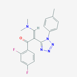molecular formula C19H17F2N5O B396459 1-(2,4-difluorophenyl)-3-(dimethylamino)-2-[1-(4-methylphenyl)-1H-tetraazol-5-yl]-2-propen-1-one 