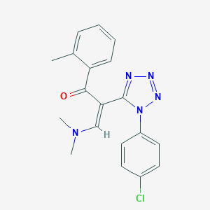 molecular formula C19H18ClN5O B396465 2-[1-(4-chlorophenyl)-1H-tetraazol-5-yl]-3-(dimethylamino)-1-(2-methylphenyl)-2-propen-1-one 