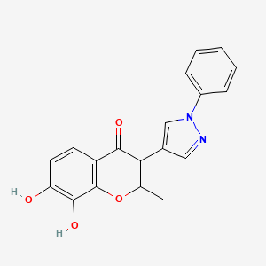 7,8-dihydroxy-2-methyl-3-(1-phenyl-1H-pyrazol-4-yl)-4H-chromen-4-one