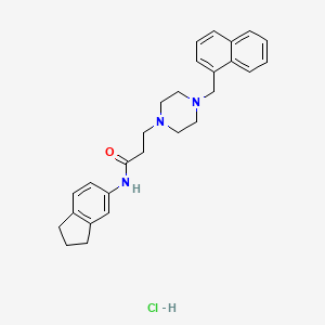 N-(2,3-dihydro-1H-inden-5-yl)-3-[4-(1-naphthylmethyl)-1-piperazinyl]propanamide hydrochloride