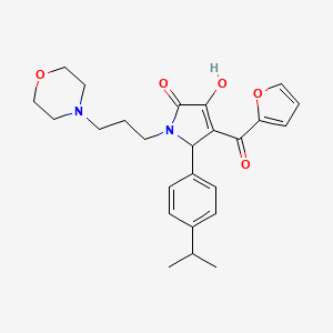 4-(furan-2-carbonyl)-3-hydroxy-1-[3-(morpholin-4-yl)propyl]-5-[4-(propan-2-yl)phenyl]-2,5-dihydro-1H-pyrrol-2-one