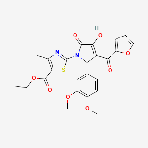 ETHYL 2-[2-(3,4-DIMETHOXYPHENYL)-3-(FURAN-2-CARBONYL)-4-HYDROXY-5-OXO-2,5-DIHYDRO-1H-PYRROL-1-YL]-4-METHYL-1,3-THIAZOLE-5-CARBOXYLATE