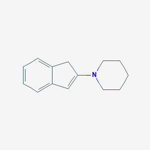 molecular formula C14H17N B396471 1-(1H-inden-2-yl)piperidine 