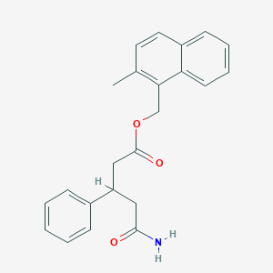 (2-Methylnaphthalen-1-yl)methyl 5-amino-5-oxo-3-phenylpentanoate