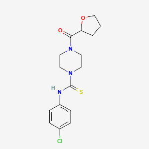 N-(4-chlorophenyl)-4-(tetrahydrofuran-2-ylcarbonyl)piperazine-1-carbothioamide