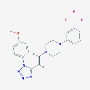 molecular formula C21H21F3N6O B396473 methyl 4-[5-(2-{4-[3-(trifluoromethyl)phenyl]-1-piperazinyl}vinyl)-1H-tetraazol-1-yl]phenyl ether 