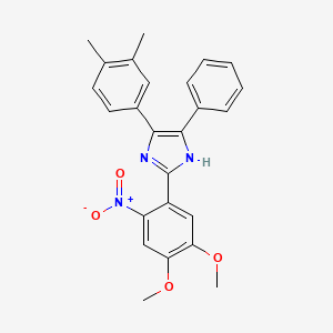 2-(4,5-dimethoxy-2-nitrophenyl)-4-(3,4-dimethylphenyl)-5-phenyl-1H-imidazole