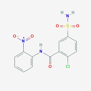 2-chloro-N-(2-nitrophenyl)-5-sulfamoylbenzamide