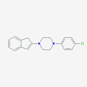 molecular formula C19H19ClN2 B396476 1-(4-chlorophenyl)-4-(1H-inden-2-yl)piperazine 