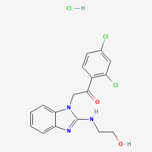 1-(2,4-dichlorophenyl)-2-{2-[(2-hydroxyethyl)amino]-1H-benzimidazol-1-yl}ethanone hydrochloride