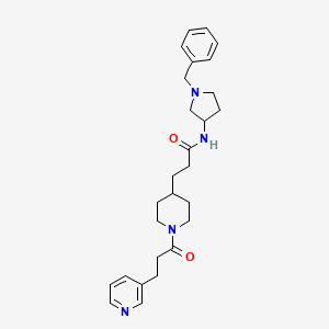 molecular formula C27H36N4O2 B3964772 N-(1-benzylpyrrolidin-3-yl)-3-[1-(3-pyridin-3-ylpropanoyl)piperidin-4-yl]propanamide 