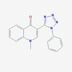 molecular formula C17H13N5O B396488 1-methyl-3-(1-phenyl-1H-tetraazol-5-yl)-4(1H)-quinolinone 