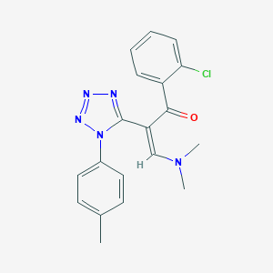 molecular formula C19H18ClN5O B396489 1-(2-chlorophenyl)-3-(dimethylamino)-2-[1-(4-methylphenyl)-1H-tetraazol-5-yl]-2-propen-1-one 