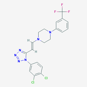 molecular formula C20H17Cl2F3N6 B396491 1-{2-[1-(3,4-dichlorophenyl)-1H-tetraazol-5-yl]vinyl}-4-[3-(trifluoromethyl)phenyl]piperazine 