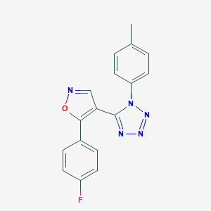 molecular formula C17H12FN5O B396503 5-[5-(4-fluorophenyl)-4-isoxazolyl]-1-(4-methylphenyl)-1H-tetraazole 