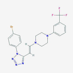 molecular formula C20H18BrF3N6 B396505 1-{2-[1-(4-bromophenyl)-1H-tetraazol-5-yl]vinyl}-4-[3-(trifluoromethyl)phenyl]piperazine 