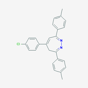 molecular formula C25H21ClN2 B396506 5-(4-chlorophenyl)-3,7-bis(4-methylphenyl)-4H-1,2-diazepine 