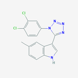 molecular formula C16H11Cl2N5 B396518 3-[1-(3,4-dichlorophenyl)-1H-tetraazol-5-yl]-5-methyl-1H-indole 