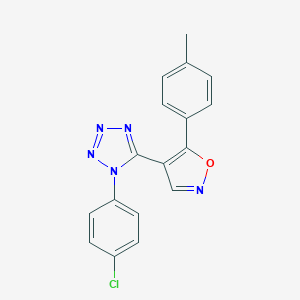 molecular formula C17H12ClN5O B396525 1-(4-chlorophenyl)-5-[5-(4-methylphenyl)isoxazol-4-yl]-1H-tetraazole 
