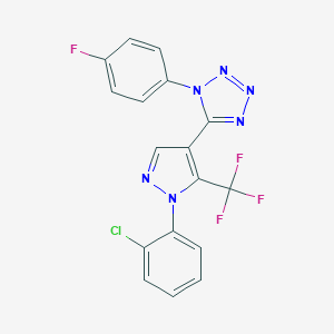 5-[1-(2-chlorophenyl)-5-(trifluoromethyl)-1H-pyrazol-4-yl]-1-(4-fluorophenyl)-1H-tetraazole