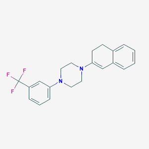 molecular formula C21H21F3N2 B396542 1-(3,4-Dihydro-2-naphthalenyl)-4-[3-(trifluoromethyl)phenyl]piperazine 