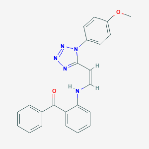 molecular formula C23H19N5O2 B396545 [2-({2-[1-(4-methoxyphenyl)-1H-tetraazol-5-yl]vinyl}amino)phenyl](phenyl)methanone 