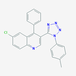 molecular formula C23H16ClN5 B396547 6-chloro-3-[1-(4-methylphenyl)-1H-tetraazol-5-yl]-4-phenylquinoline 